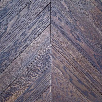 Parquet board, Chevron, Oak, select grade, &ldquo;Mocca&rdquo; 15x90x600 mm