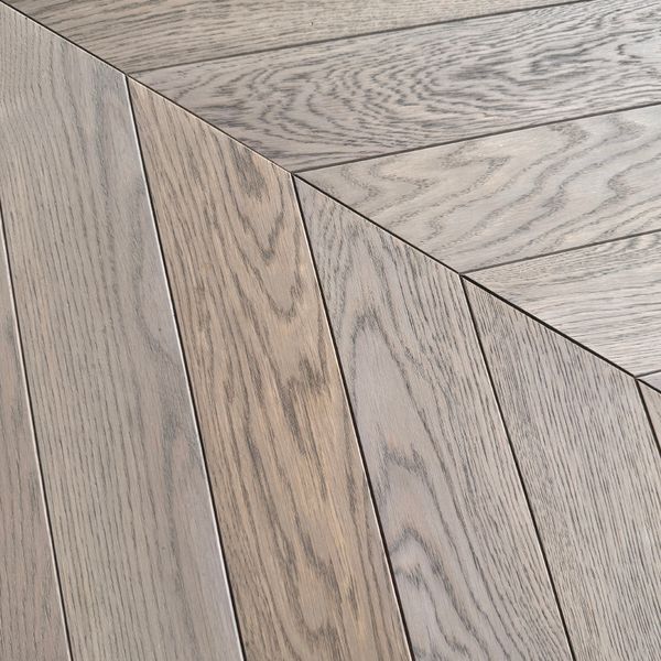 Solid parquet, Herringbone, Oak, nature grade, &ldquo;Atlantic&rdquo; 15x120x600 mm