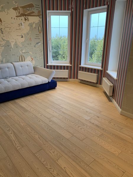 Parquet board, Ash, select grade, &ldquo;Peach&rdquo; 15x140x500-1500 mm
