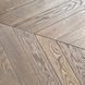Solid parquet, Herringbone, Oak, select grade, &ldquo;Pearl Grey&rdquo; 20x120x600 mm